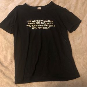 Black T-shirt With Lettering